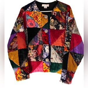 Sandy Starkman • Vintage Velvet patch bomber